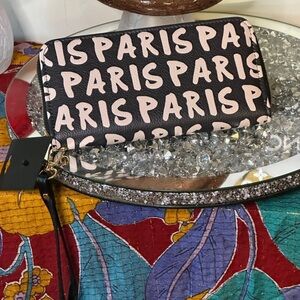 NWT Montres Carlo Accessories Paris Spell out Wallet/Wristlet.